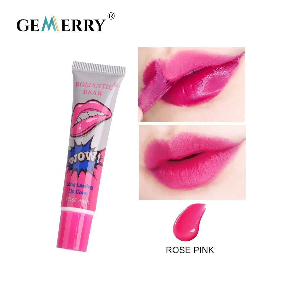 Gemerry 6 Colors Peel Off Lipstick Magic Sexy Makeup Long Lasting Lip Gloss Beauty Waterproof Lip Stick Women Cosmetic Lootquake LLC