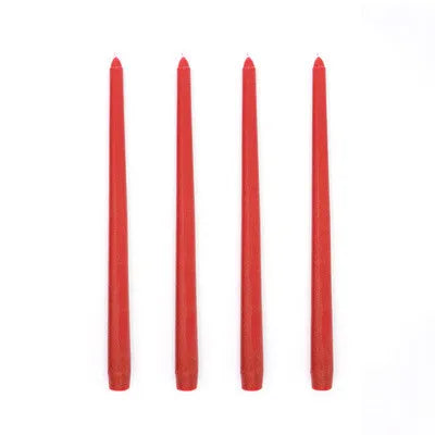 30CM Taper Candle 4 Pack - Home Interior Long Burning Dripless and Smokeless Candles Unscented - Valentines Candles for Home Lootquake LLC
