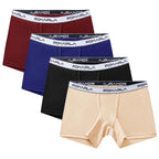 POKARLA 4PCS Women’s Cotton Boxer Underwear Ladies Soft Safety Panties Female Breathable Inseam Briefs Set Boy Shorts Plus Size Lootquake LLC