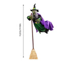 Flying Witch Halloween Decor Flying Hover Witch Realistic Halloween Witch Decor On Broom Halloween Decorations For home garden Lootquake LLC