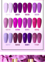 Rainbow Ghini UV LED Glitter Purple Gel Nail Polish 15ml Manicure Art Accessories Nail Glue Supplies for Professionals Varnishes Lootquake LLC
