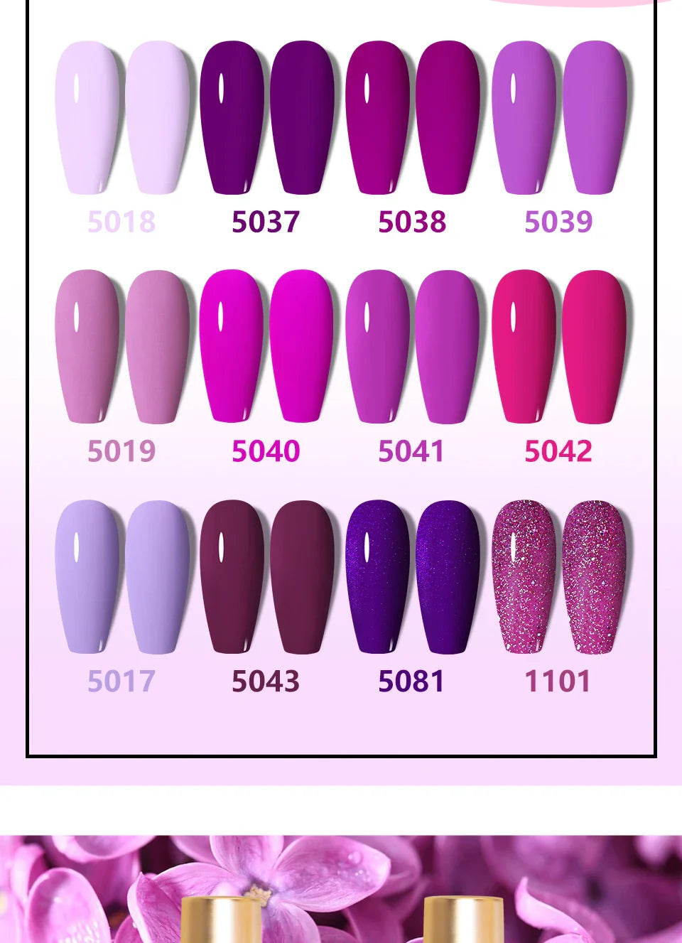 Rainbow Ghini UV LED Glitter Purple Gel Nail Polish 15ml Manicure Art Accessories Nail Glue Supplies for Professionals Varnishes Lootquake LLC