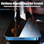4PCS Tempered Glass For iPhone 11 12 13 14 Pro MAX XR X XS Max Screen Protector on For iPhone 12 11 13 14 Mini 7 8 6 Plus Glass Edge- Bubble Free- Scratch Resistant Protective Film For iPhone