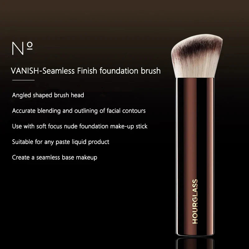 Hourglass Seamless Finish Foundation Brush Angled Foundation Brush Face Buildable Coverage Liquid Cream Foundation Makeup Tool Lootquake LLC