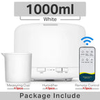 Air Humidifier Essential Oil Diffuser 300ML 500ML 1000ML With Lights Remote Control Ultrasound Electric Aromatherapy Diffuser Lootquake LLC