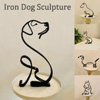 Wrought Iron Handicraft Bulldog Dachshund Labrador Abstract Dog Ornament Modern Animal Sculpture Simple Statue Art Figurine Lootquake LLC