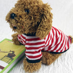 Stripe Spring Dog T-shirt Soft Small Medium Dog Puppy Clothing Shirt Vest Printed Pet Dog Puppy Vest T-shirt Dog Cloth Pi-Mart