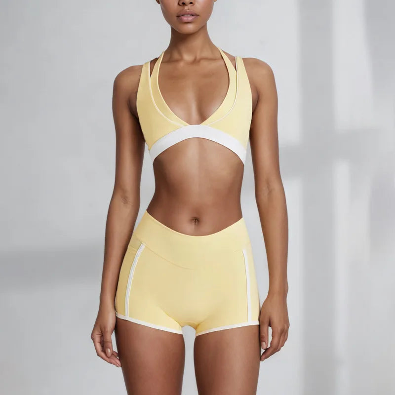 ZenFit DuoTone V-Neck Yoga Set THRIXINE