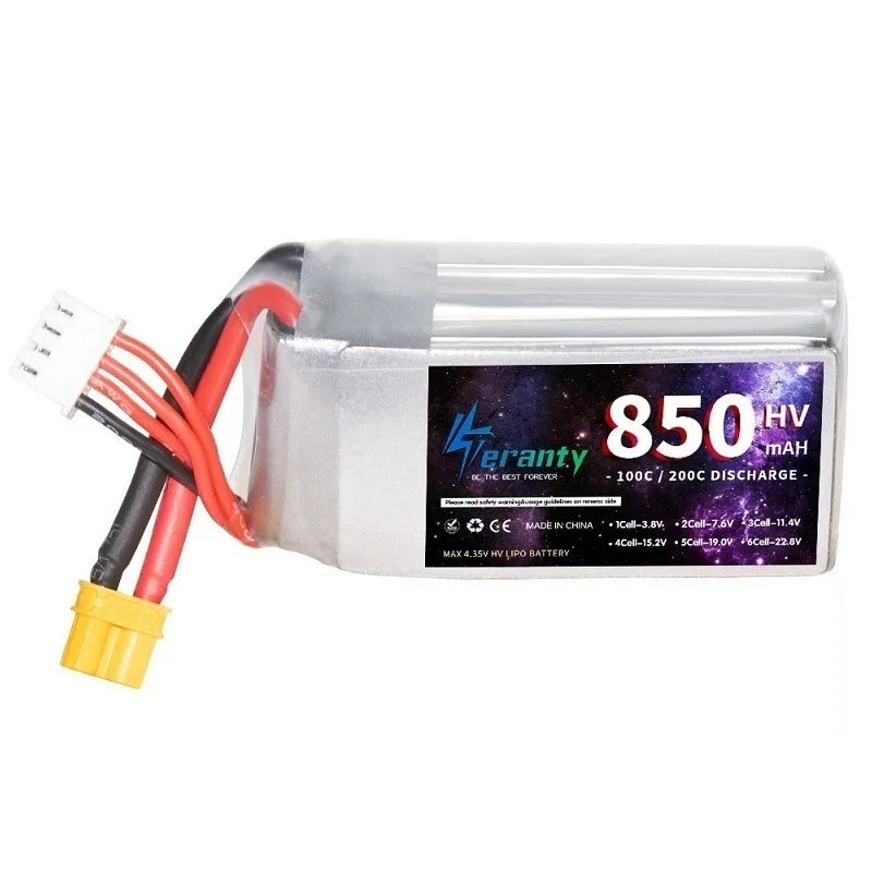 1/2/3PCS TERANTY 3S 11.4V Lipo Battery 850mAh 100C HV With XT30 T XT60 Plug For RC FPV Drone Quadcopter Helicopter Airplane