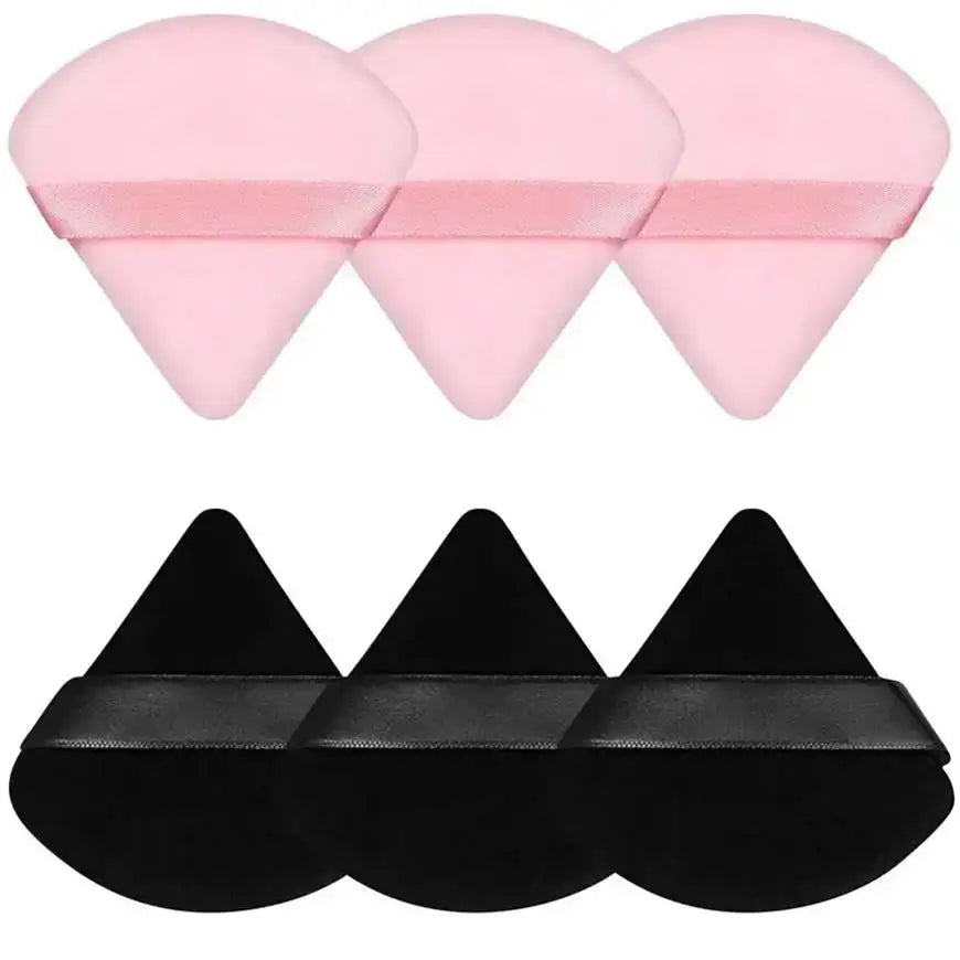 3/5/6 Pcs Triangle Powder Puff For Loose Powder Liquid Cosmetic Soft Plush Powder Puff Makeup Foundation Puff Makeup Tool Lootquake LLC