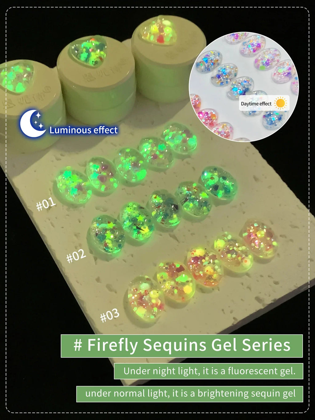 5g Fluorescent Disco Iuminous Sequin Gel Nail Polish Neon Ultraviolet LED Nail Gel Soak Off Gel Varnish Luminous Nail Art Gel Lootquake LLC