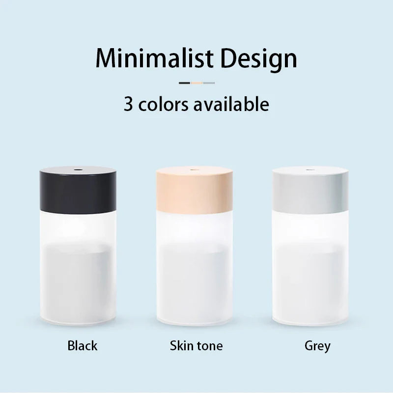 260ML Mini Humidifier USB Ultrasonic Air Humidifier LED Lamp Essential Oil Diffuser Car Purifier Aroma Anion Mist Maker portable