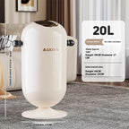 Premium Touch-Free Trash Can Large Capacity Stainless Steel Waste Bin for Living Room Kitchen Bathroom Floating Lid Tall Design Lootquake LLC