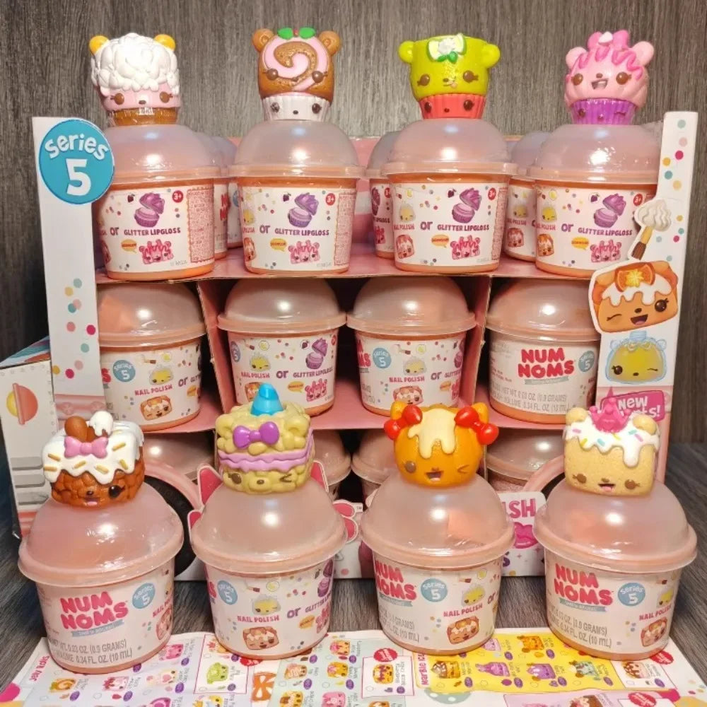 NumNoms Nail Polish Glitter Lipgloss Scented Light-up Num Nom Toy Collection Cute Animal Dolls Fun Play House Kids Birthday Gift Lootquake LLC