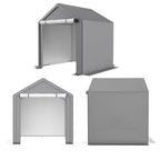 LZBEITEM 6 x 6 ft Portable Outdoor Storage Tent Shelter Shed, Heavy Duty Storage Tent with Roll-up Doors Shelter for Garden Tool