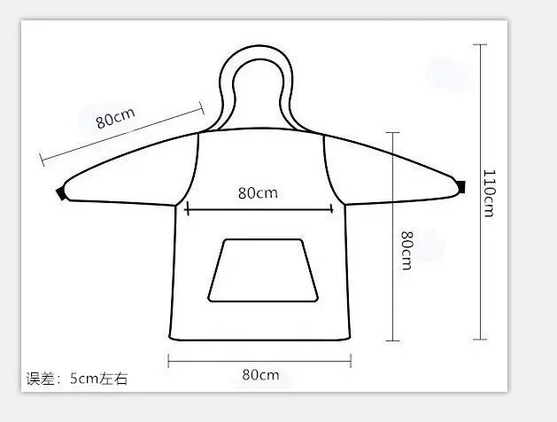 Hoodie Oversized Wearable Blanket Deep Pocket Comfy Sleeves Front Zipper Deluxe Fleece Sweatshirt Blanket Winter Blanket Lootquake LLC