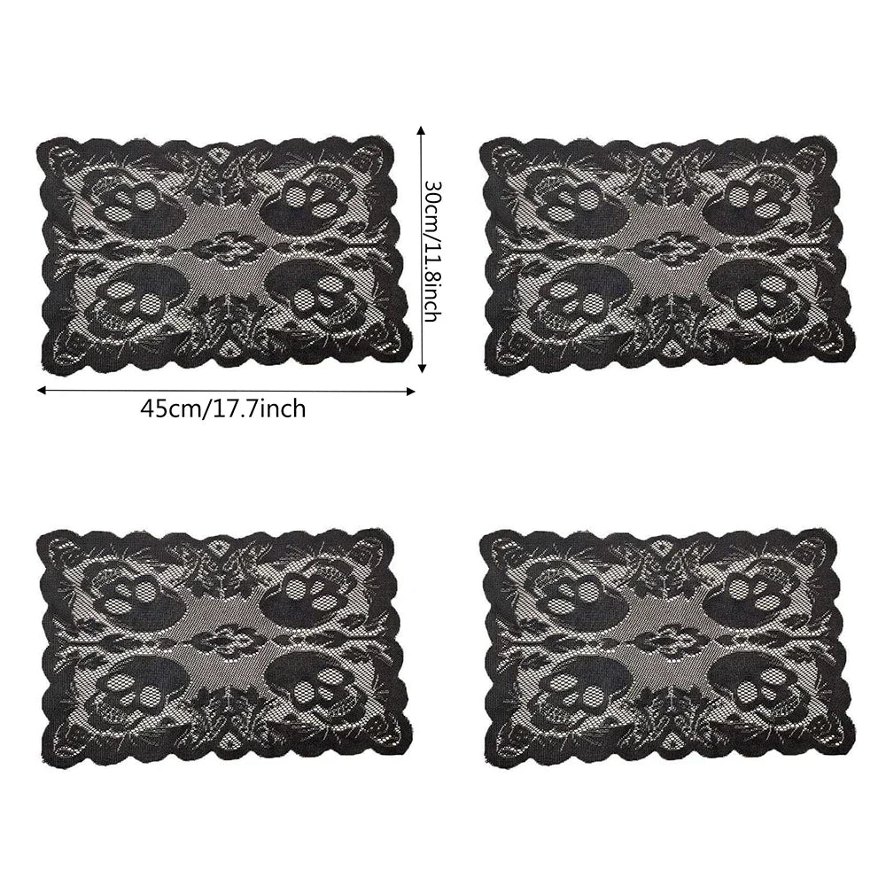 Halloween Decorations Set Spider Web Table Runner Fireplace Scarf Cover Tablecloth 3D Bats Wall Stickers Halloween Party Decor Lootquake LLC