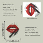 Painted Red Lips Lipstick Pattern Wall Stickers Bedroom Decoration Mural Living Room Home Decor Self-adhesive Personality Decals