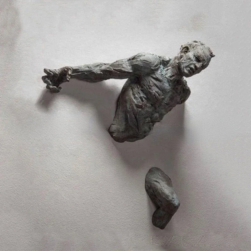 Home Decor Wall Art Wall Man Sculpture Statue Living Room Wall Decoration Resin Handicraft Pendant Home Accessories
