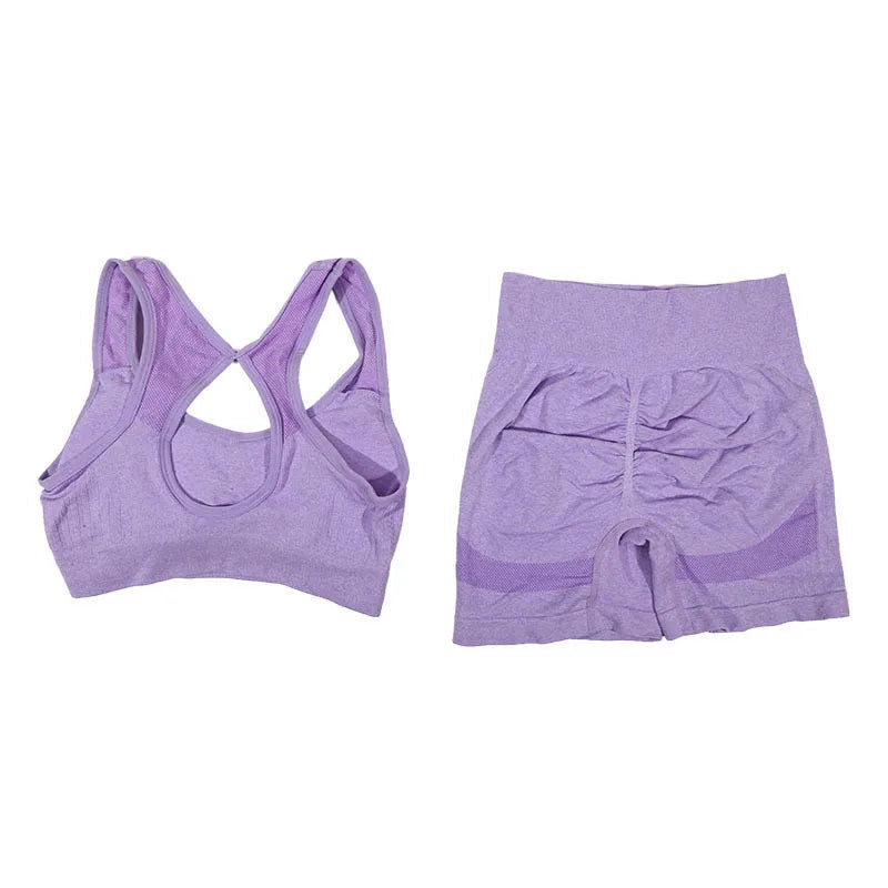 Yoga Women's Fitness Suit Shorts Workout Set THRIXINE