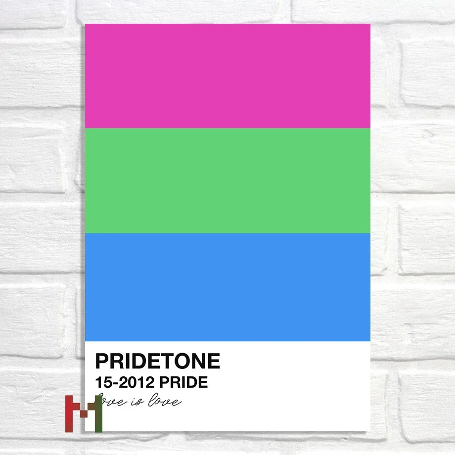 Abstract Pride Art Canvas Print Wall Decor LGBT Home Art Pi-Mart