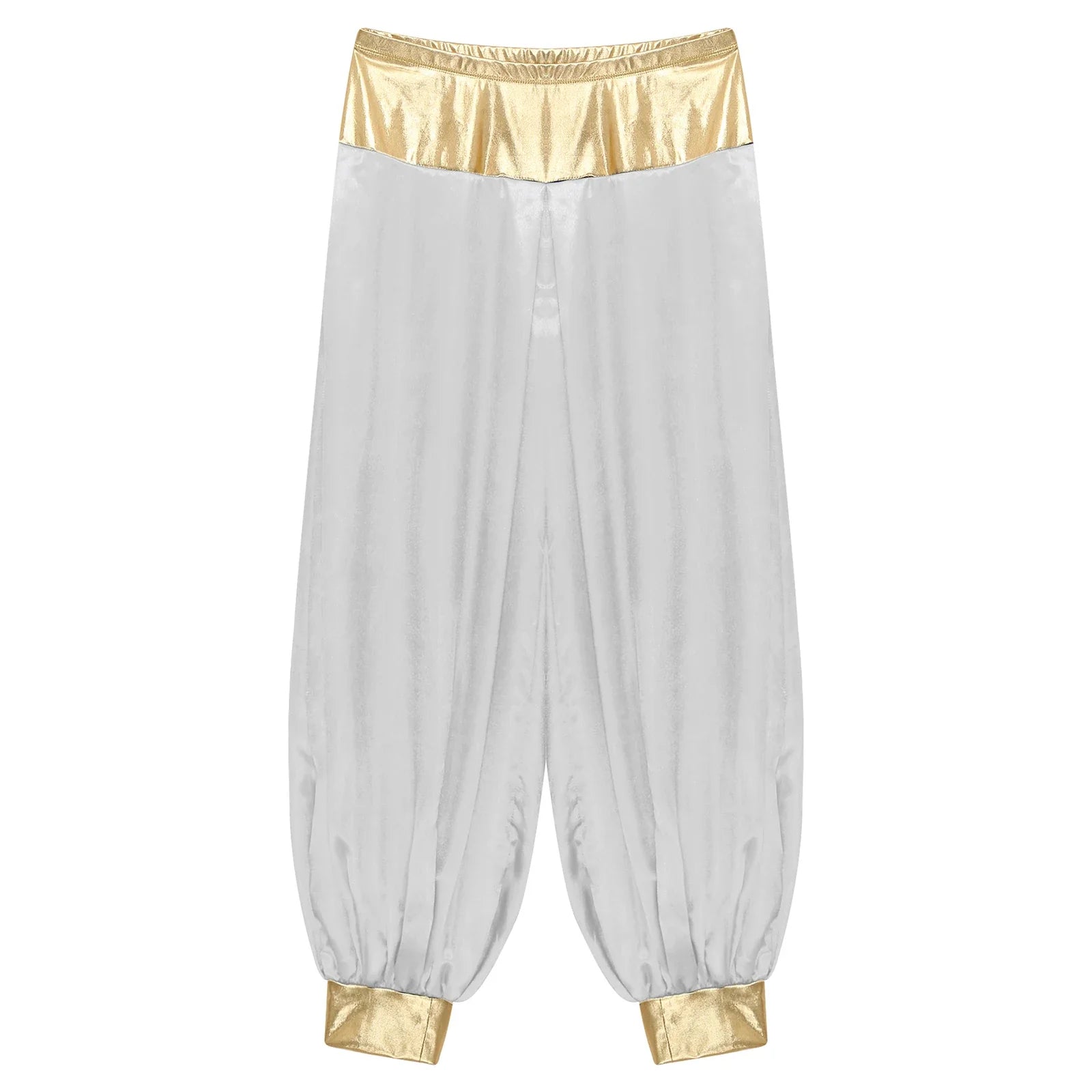 Halloween Men Arabian Indian Prince Cosplay Costume Stain Shiny Harem Trousers Arab Costume Carnival Dress Up Lantern Long Pants Lootquake LLC