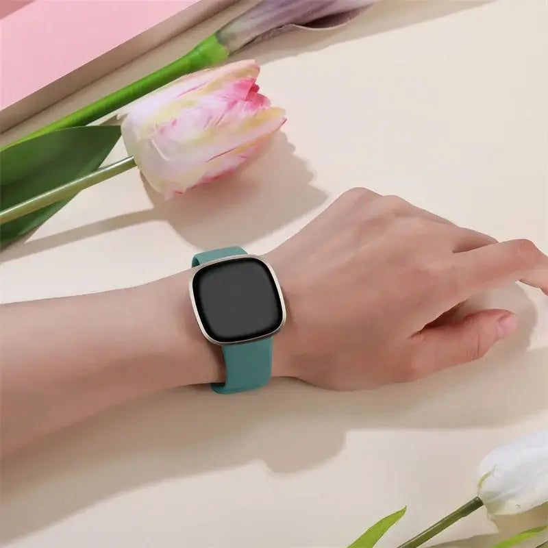 Fitbit Versa & Sense Silicone Band - Durable Stylish Straps - SJB-DIAMOND ELITES