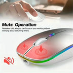 Wireless Mouse Gaming Mouse Backlight USB Compatible RGB Rechargeable Mice Silent Backlit Ergonomic Gaming Mouse for Laptop PC Lootquake LLC
