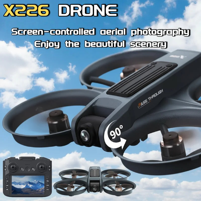 NEW for Genuine X226VR/X226 Mini Drones 8K Professional Remote Control Helicopter Plane RC Dron with Screen Quadcopter Toys Gift