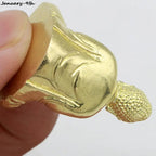 1PC Buddha Statues Copper Sculpture Fengshui Figurine Home Decor Resin Sitting  Miniature 2.8x2.4cm Lootquake LLC