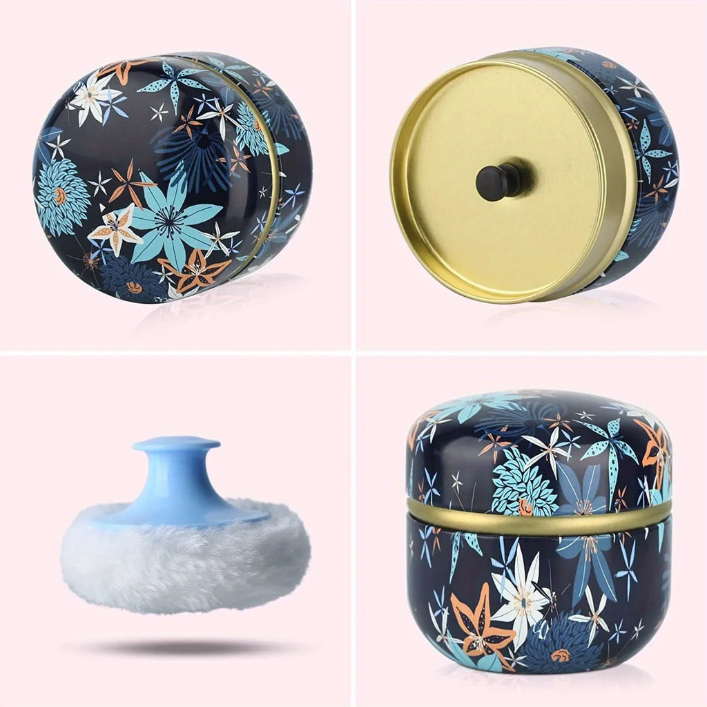 Powder Puff and Powder Container for Body Dusting Powder Case with Puff fo Women Loose Powder Containers with Puff for Travel Lootquake LLC