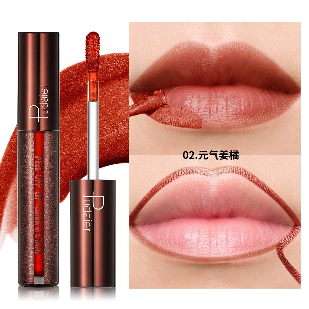 5Color Liquid Peel-off Lip Gloss Waterproof Long-lasting Matte Lipstick Non-stick Cup Makeup Moisturizing Lip Tattoo Pigment Lootquake LLC