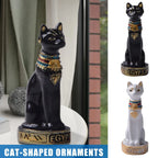 Lovely Egyptian Cat Shape Statue Retro Cartoon Car Desktop Decoration Miniatures Animals Figurines Household Crafts Ornament