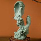 Buddhist Statue Desktop Decoration Tablescape Decoration Home Zen Statue Green Sandstone Lootquake LLC