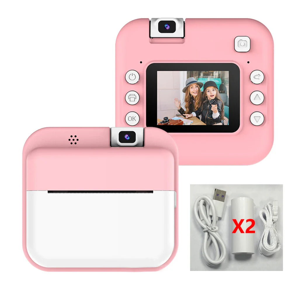 Children Digital Camera Photography Instant Print Camera for Kids Thermal Print Camera Photo Printing Video Toys With 32G Card Lootquake LLC