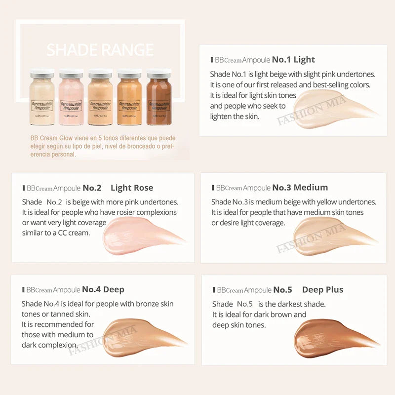 8ml BB Cream Glow Serum Ampoule Essence Facial Niacinamide/Peptide Foundation Moisturizing Hyaluronic Acid Skin Care Beauty Lootquake LLC