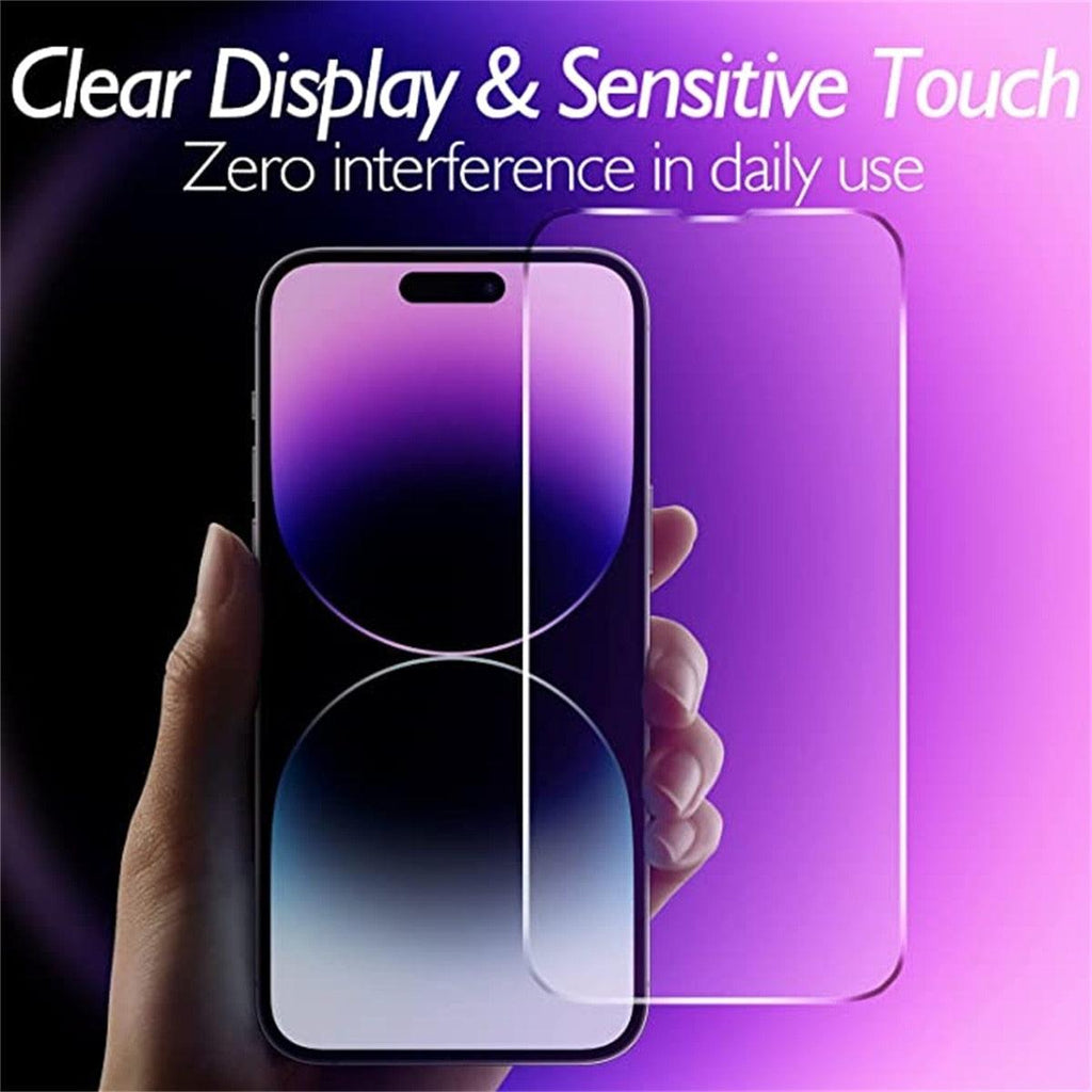 HD Clear Scratch Resistant Anti-Fingerprint Tempered Glass Film Full Screen Coverage Protector For Iphone 14 Pro Max Front Back Screen Protector HD Clarity Anti-Fingerprint Scratch Tempered Glass For Iphone 13 Stevvex