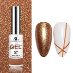 5ML Gold Silver Metallic Liner Paint Gel Polish Chrome Mirror Metal Effect Super Bright French UV LED Semi Permanent Nail Gel Lootquake LLC