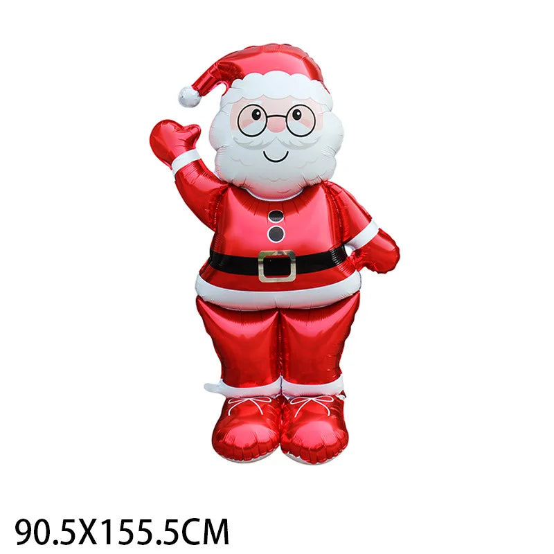 1pc New Extra Large Standing Santa Claus Foil Balloon Christmas Holiday Party Decoration New Year Birthday Supplies Easter Gift Lootquake LLC