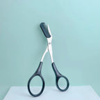 Stainless Steel Eyebrow Trimming cissors with built-in Comb Pink/White/Black SPrecise Grooming Tool Creating Perfect Eyebrows