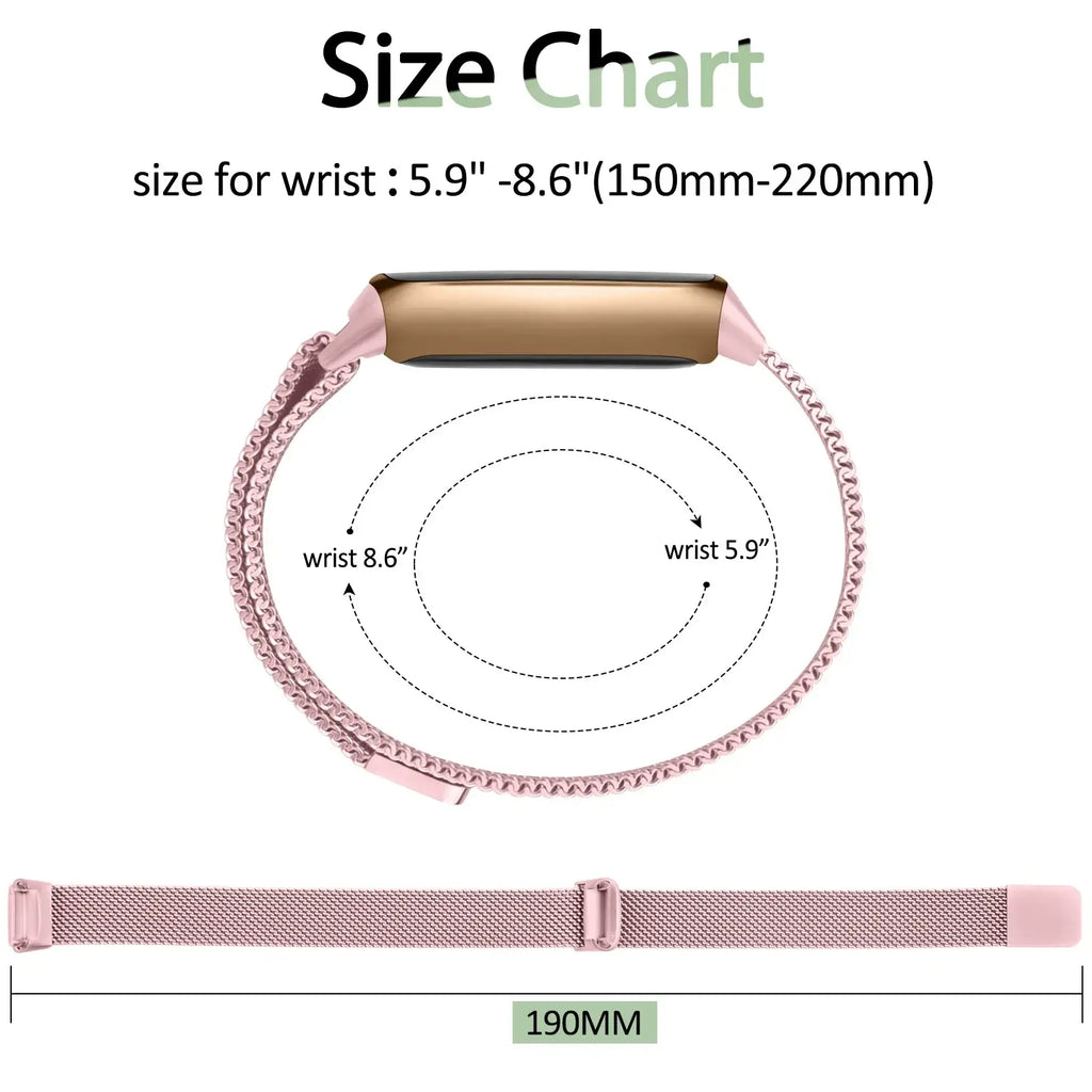 Fitbit Luxe Steel Magnetic Band - Elegant Mesh Design - SJB-DIAMOND ELITES