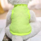 Attractive Puppy T-Shirt Solid Color Dog Shirt Shrink-resistant Stretchy Comfortable Touch Dog Apparel Pi-Mart