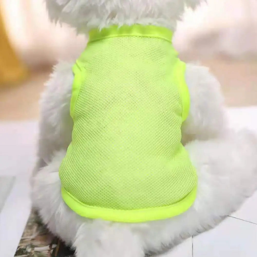 Attractive Puppy T-Shirt Solid Color Dog Shirt Shrink-resistant Stretchy Comfortable Touch Dog Apparel Pi-Mart