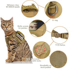 Tactical Cat Harness with 2 Patches Stickers Vest Harnesses THRIXINE