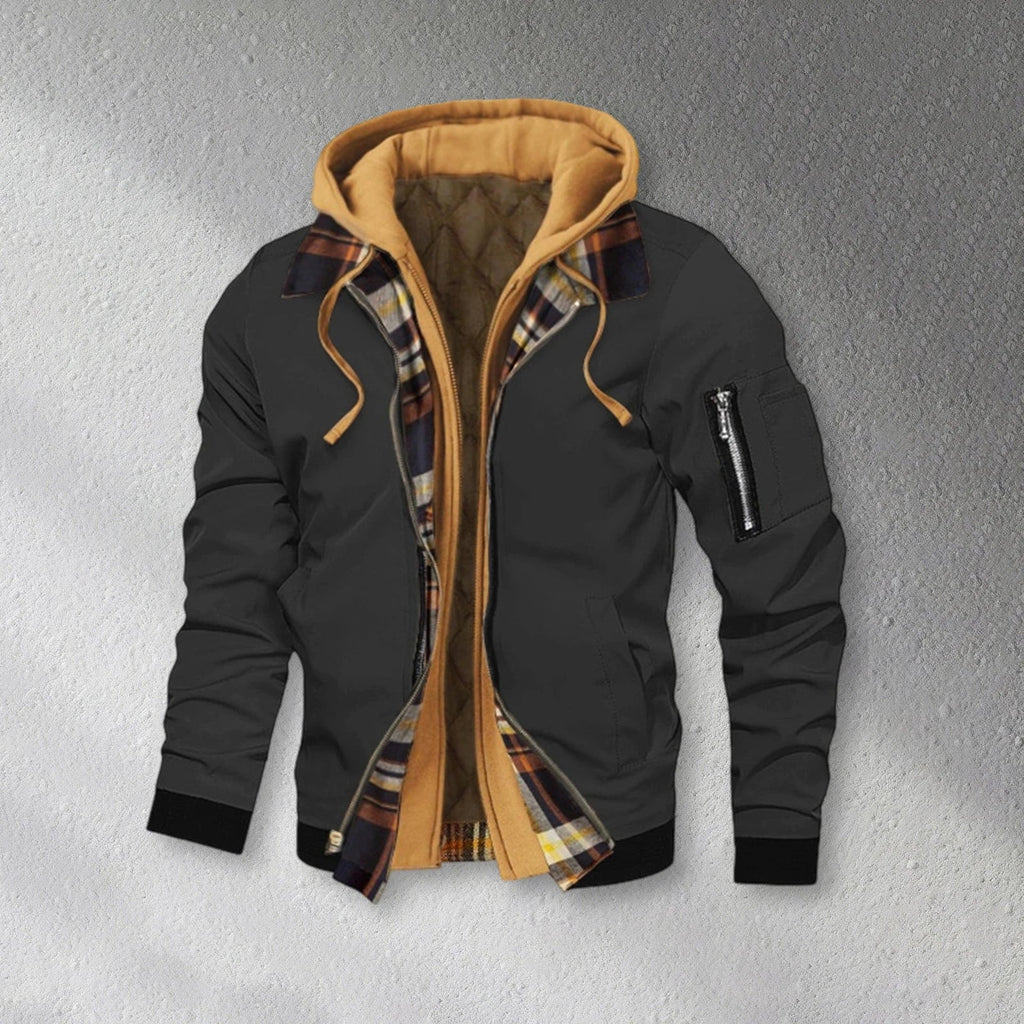 ChillGuard Men's Hooded Jacket - Stylish Two-in-One THRIXINE