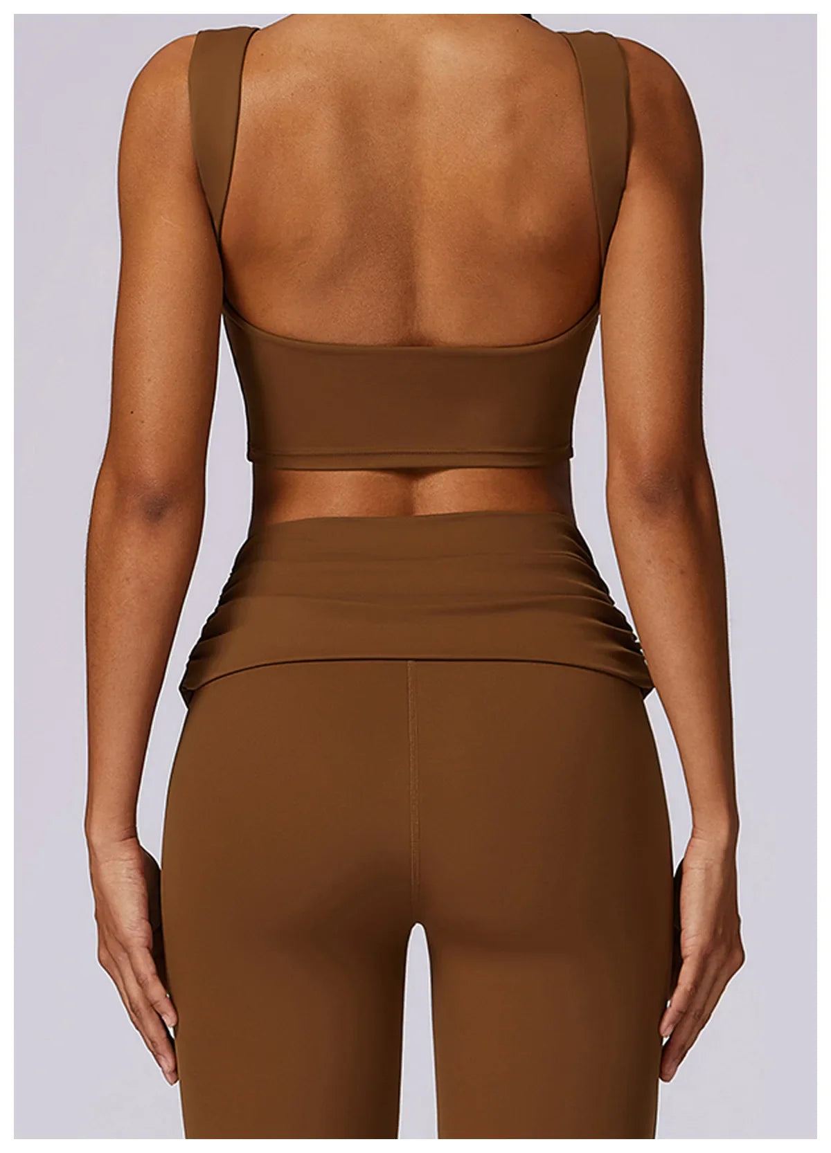 Elevate Activewear: Seamless Leggings & Top Set THRIXINE