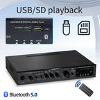 Bluetooth 5.1 Sound Speaker Amplifier Stereo Audio Amplifier Audio Stereo System Components Ultra-heavy Bass High Power Lootquake LLC