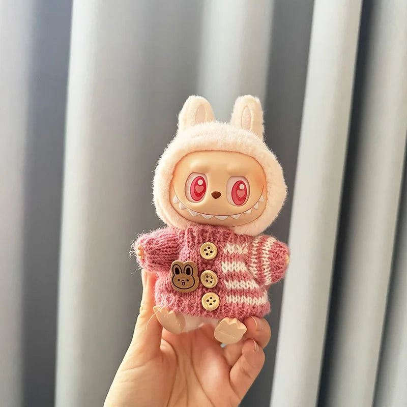 Labubu I II Sitting Party Clothing Idol Dolls Cute Mini Plush Doll'S Clothes Easter Colorful Bunny Sweater Labubu Accessories Lootquake LLC