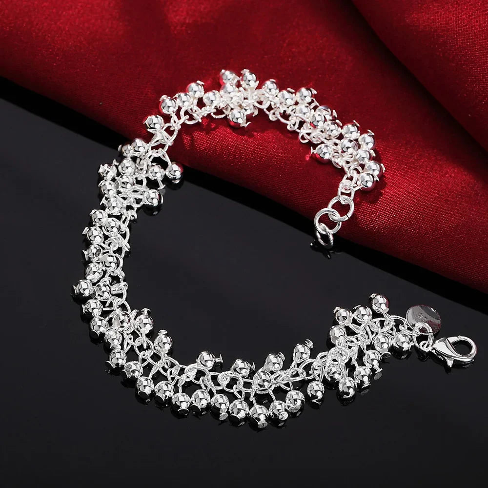 Fashion charm 925 Sterling Silver Bracelet for man woman Twisted rope chain fine jewelry Wedding party Christmas gift Lootquake LLC