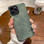 Vintage Green PU Leather Case For iPhone 13 12 11 Pro Max Mini XR XS X 7 8 Plus  Luxury Silicon Bumper Shockproof Soft Cover  Ultra Thin Slim Leather Case Anti-Scratch Hard Back Cover for iPhone Stevvex